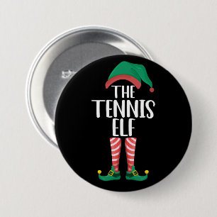 De Tennis Elf Overeenkomende Familie Groep Kerstmi Ronde Button 7,6 Cm