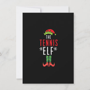 De Tennis Elf Tennis Player Merry Xmas Kerstmis Kaart