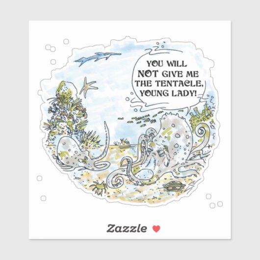 De Tentacle-contoursticker Sticker (Vel)