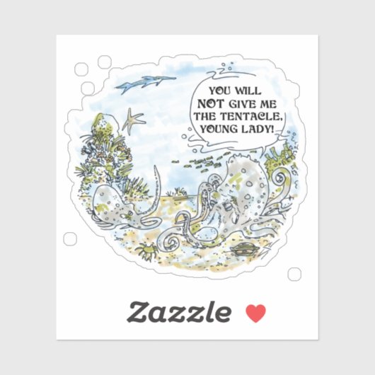 De Tentacle-contoursticker Sticker (Vel)