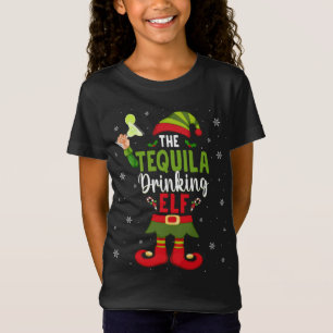 De tequila Drink elf bijpassende familie kerst T-shirt