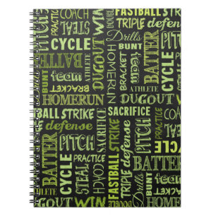 De Termijnen van het Softball van Fastpitch op het Notitieboek