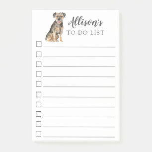 De Terrier Dog van de grens die wordt gepersonalis Post-it® Notes