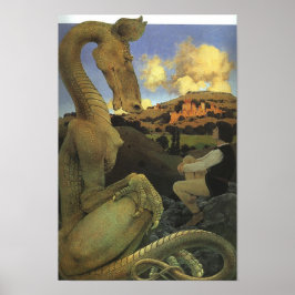 De terughoudende draak, Maxfield Parrish Poster