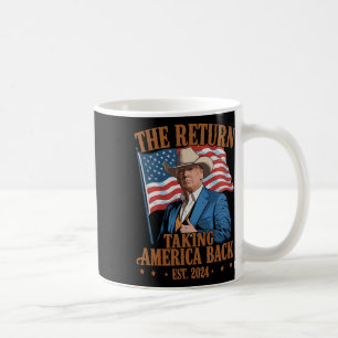 De terugkeer Cowboy Grappige Trump 2024 Amerika in Koffiemok