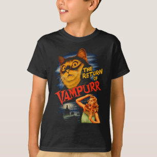 De terugkeer van de funny Cat van Vampurr T-shirt
