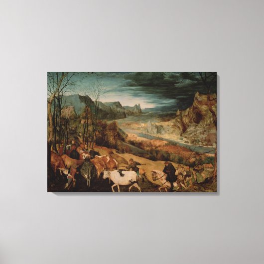 De terugkeer van de kudde 1565 canvas afdruk (Voorkant)