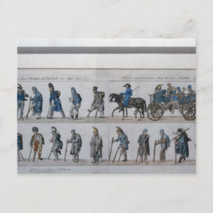 De terugkeer van het verslagen Franse leger van Briefkaart