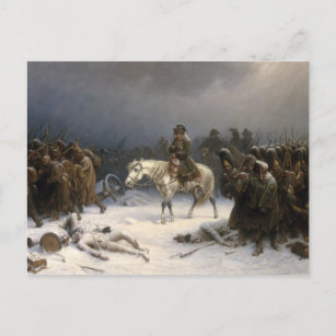 De terugtocht van Napoleon uit Moskou Briefkaart