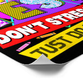 De Test Dont Stress Testing Dag Leraren Studenten Poster (Hoek)