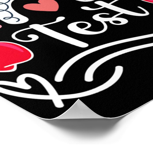 De Test Leraar Test Dag Testen Dag Grappige Leraar Poster (Hoek)