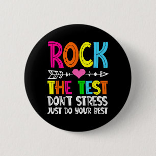 De Test Leraar Test Dag Testen Dag Grappige Leraar Ronde Button 5,7 Cm
