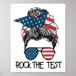 De Test Messy Bun Teacher Test Dag Testen Dag Te Poster