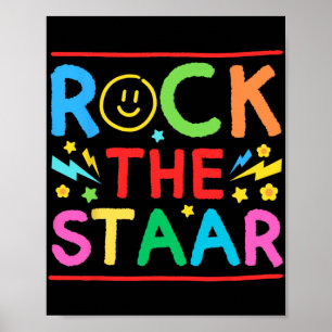 De test Motivatie Rock De Staar Test Dag Teach Poster