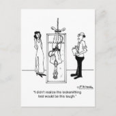 De test op vergrendeling is stevig briefkaart (Voorkant)