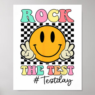 De Test Retro Smile Leraar Kinder Testdag Poster