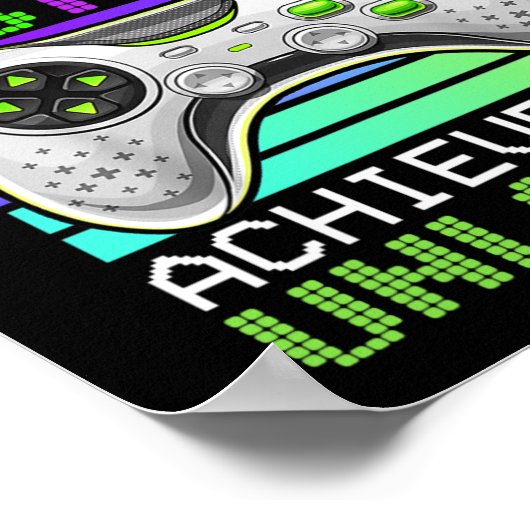 De Test Teacher Day Gaming Gamer Test Day Ontgrend Poster (Hoek)