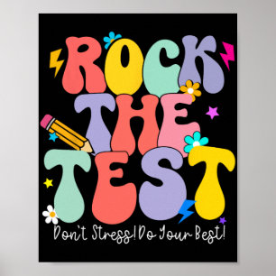 De testdag begint het testen Motivatie onderricht Poster