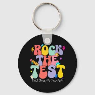 De testdag begint het testen Motivatie onderricht Sleutelhanger