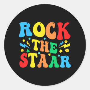De testdag leerkrachten Motivatie Rock the S Ronde Sticker