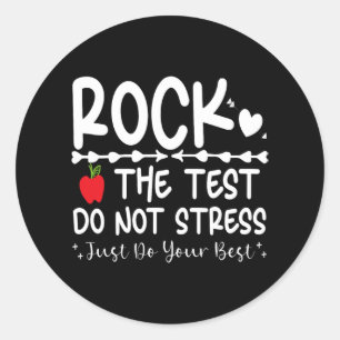 De testdag Motivatie voor Teacher Day Ronde Sticker