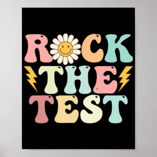 De testdag Retro Groovy Teacher Test Day Poster
