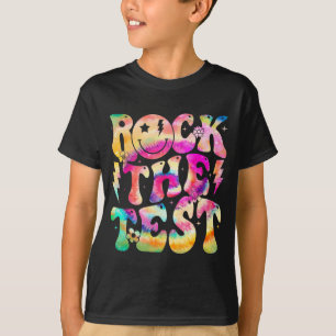 De testdag Retro Hippie Motivatie Thee T-shirt