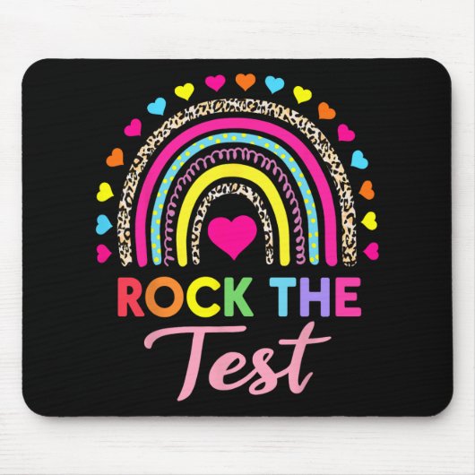 De testdag Teacher Testing Day Rainbow Leop Muismat (Voorkant)