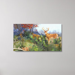 De Texaanse koning glijdt voor de dag in bed. Canvas Afdruk