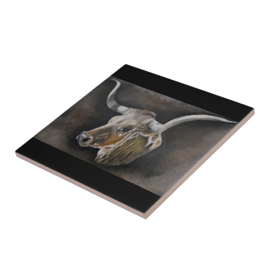 De Texas Longhorn Tegeltje (Zijkant)