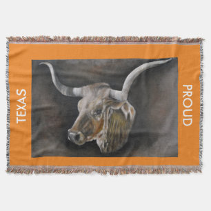 De Texas Longhorn Throw Blanket 2 Deken