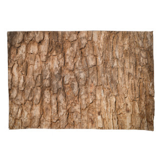 De textuur van de boomschors, natuurlijke houten a kussensloop