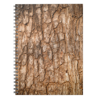 De textuur van de boomschors, natuurlijke houten a notitieboek
