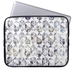 De textuur van de meetkunde herhaalt klassieke pat laptop sleeve