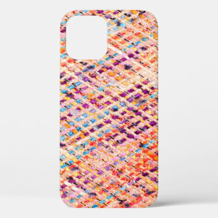 De textuur van de stof weeft een grote draad iPhone 12 hoesje