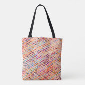 De textuur van de stof weeft een grote draad draagtas (Achterkant)