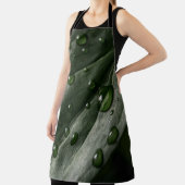 De textuur van het plant van leder laat water vall schort (Insitu)