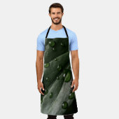 De textuur van het plant van leder laat water vall schort (Gedragen)