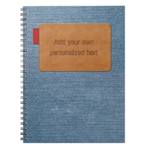 De Textuur van jeans met het Personaliseerbare Notitieboek
