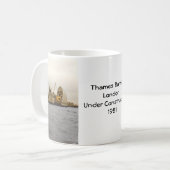 De Thames Barrier London Construction Koffiemok (Voorkant links)