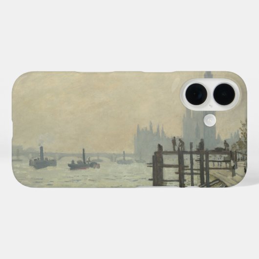 De Thames onder Westminster van Claude Monet Case-Mate iPhone Case (Achterkant (horizontaal))