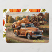 De Thanksgiving Harvest Truck Feestdagenkaart (Voorkant / Achterkant)