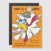 De Thanksgiving Turkije 2025 Magnetische Uitnodiging (Voorkant / Achterkant)