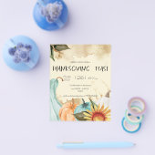 De Thanksgiving van de begroting diner Uitnodiging Flyer (Enkel)