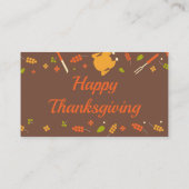 De Thanksgiving van de Kleuren van de val Plaatskaartje (Achterkant)