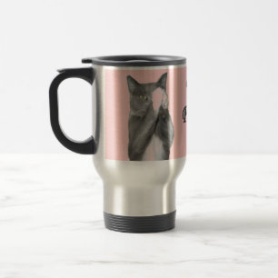 De thé rose de tasse de voyage de Kitty svp