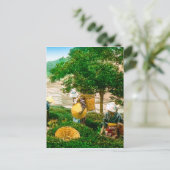 De thea Pickers van de  hand van het Oude Japan Briefkaart (Staand voorkant)