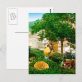 De thea Pickers van de  hand van het Oude Japan Briefkaart (Voorkant / Achterkant)