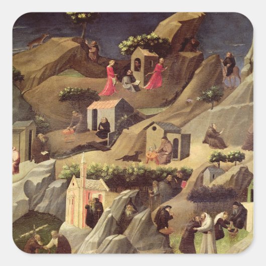 De Thebaid, ca.1410 Vierkante Sticker (Voorkant)