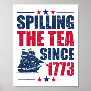 De thee morsen sinds 1773 Vrouwelijke geschiedenis Poster